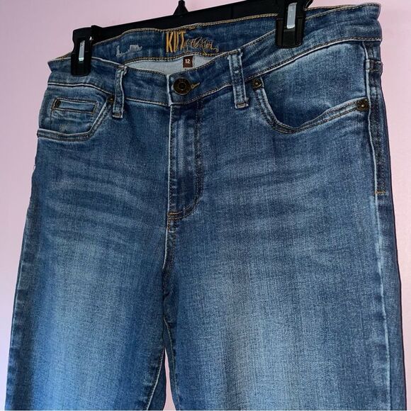 Kut from the Kloth Size 12 Classic Blue Denim Skinny Jeans - Picture 2 of 7